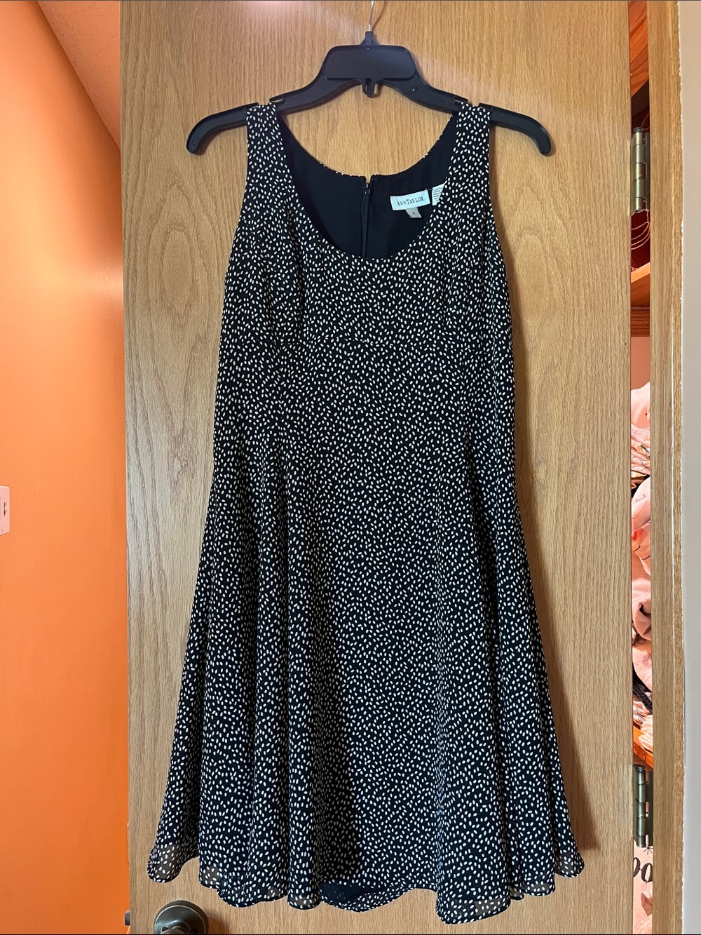 Ann Taylor Black and White Polka Dot Mini Dress